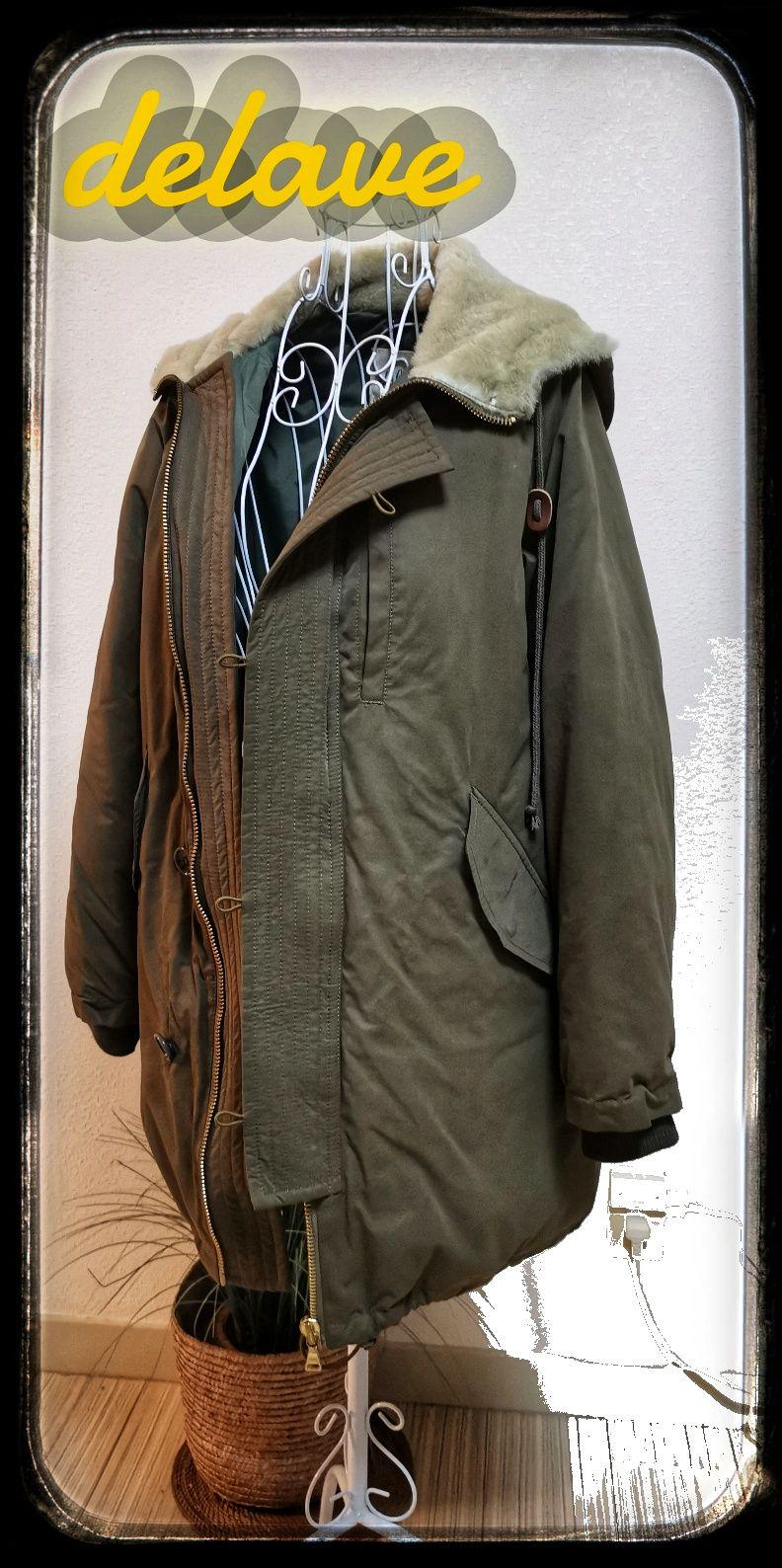 美品★delave デラヴェ モッズダウン カーキ