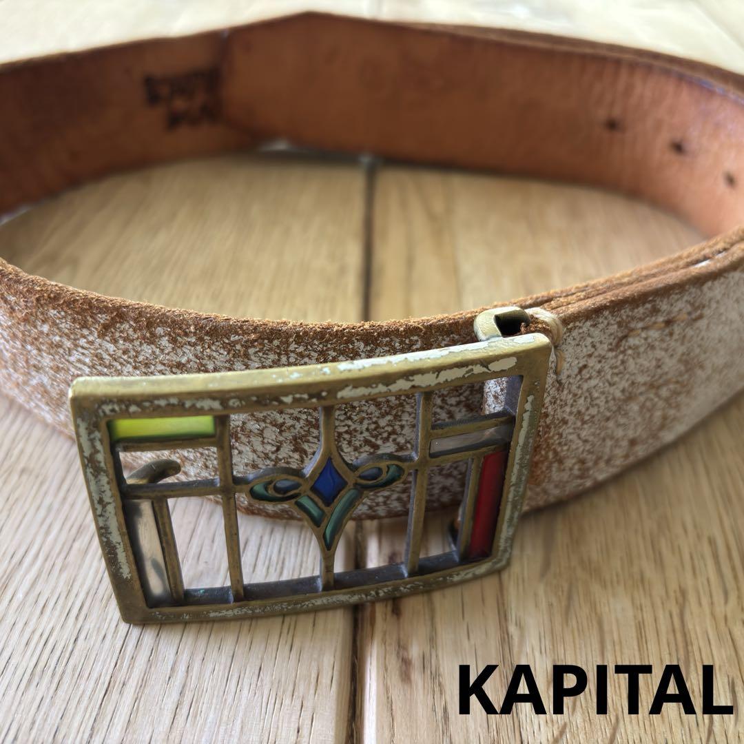 KAPITAL キャピタル ハンドメイド レザーベルト キャピタル KAPITAL MADEレザーベルト - メルカリ