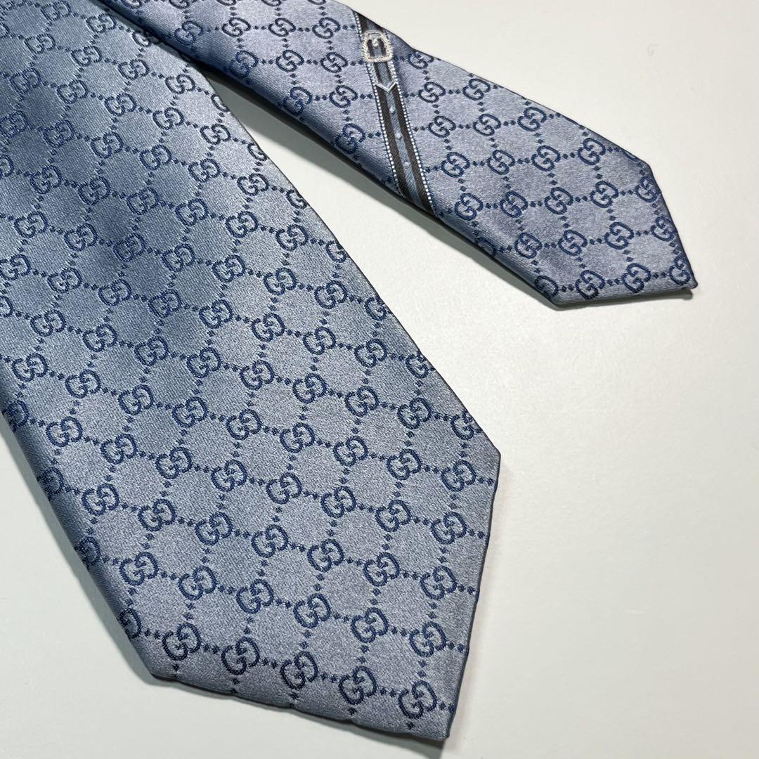 ✨良品✨GUCCI グッチ ネクタイ GG柄 シェリーライン ベルト柄