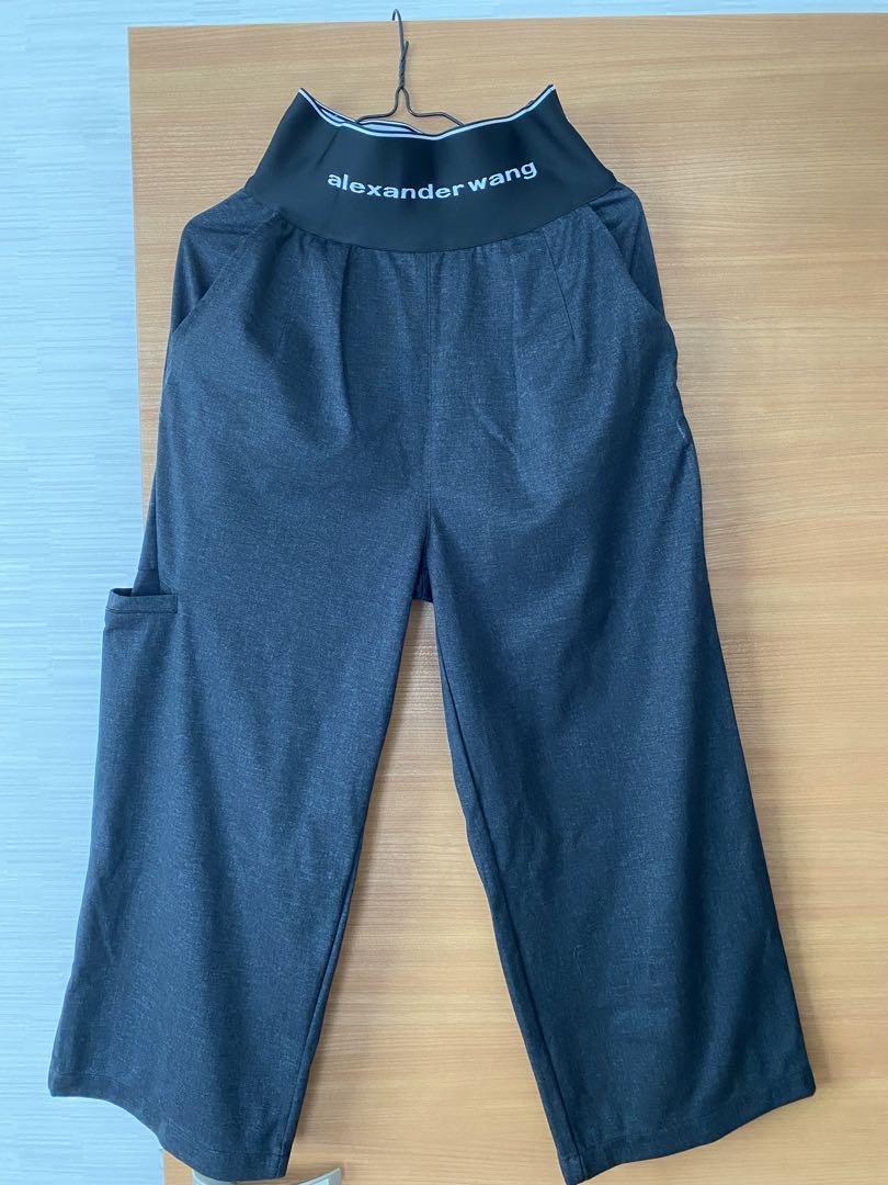 ALEXANDER WANG ハイウエスト ワイドストレッチ パンツ