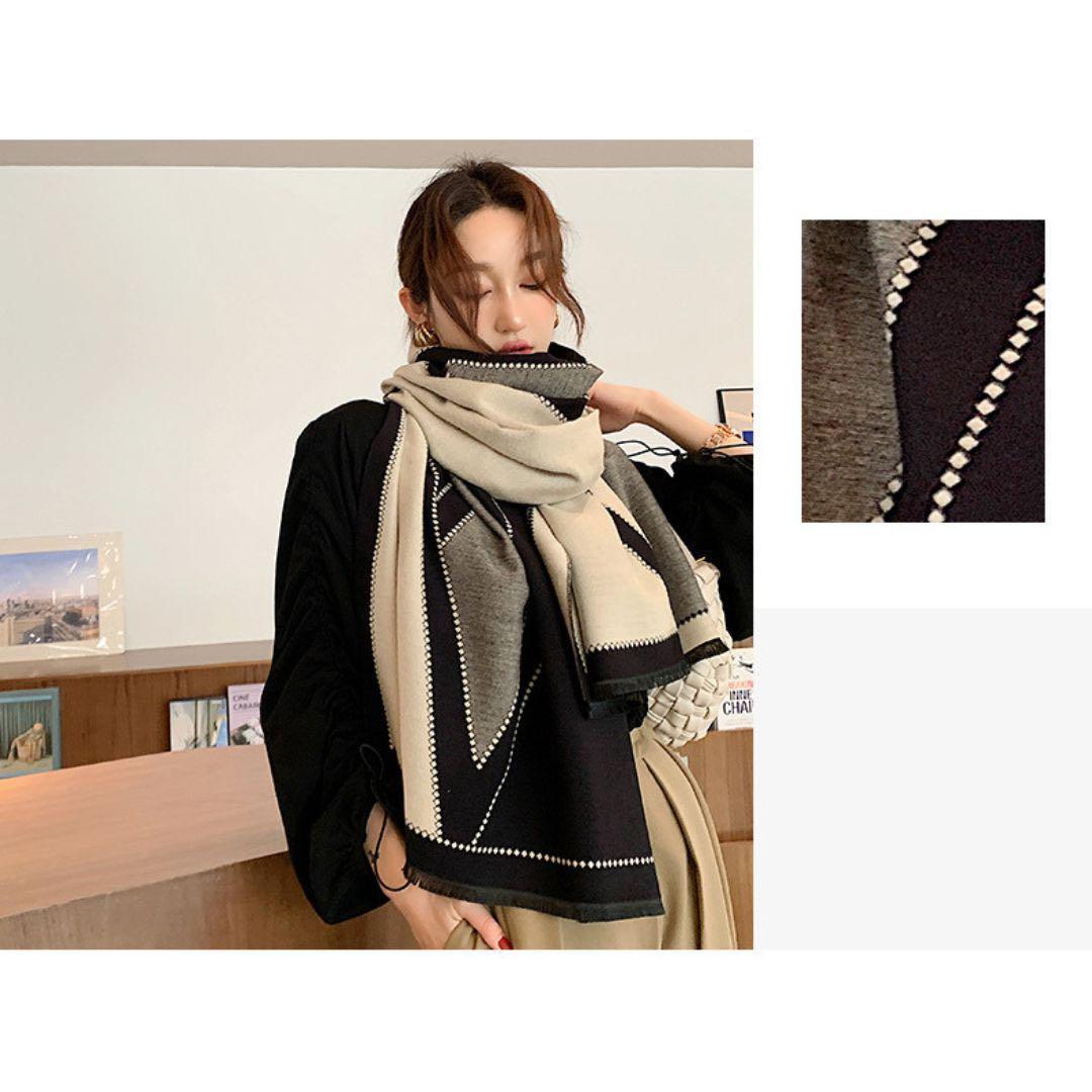old stussy モノグラム マフラー スカーフ ストールブラック＆ゴールド 美品 old stussy オールド ステューシー モノグラム マフラー
