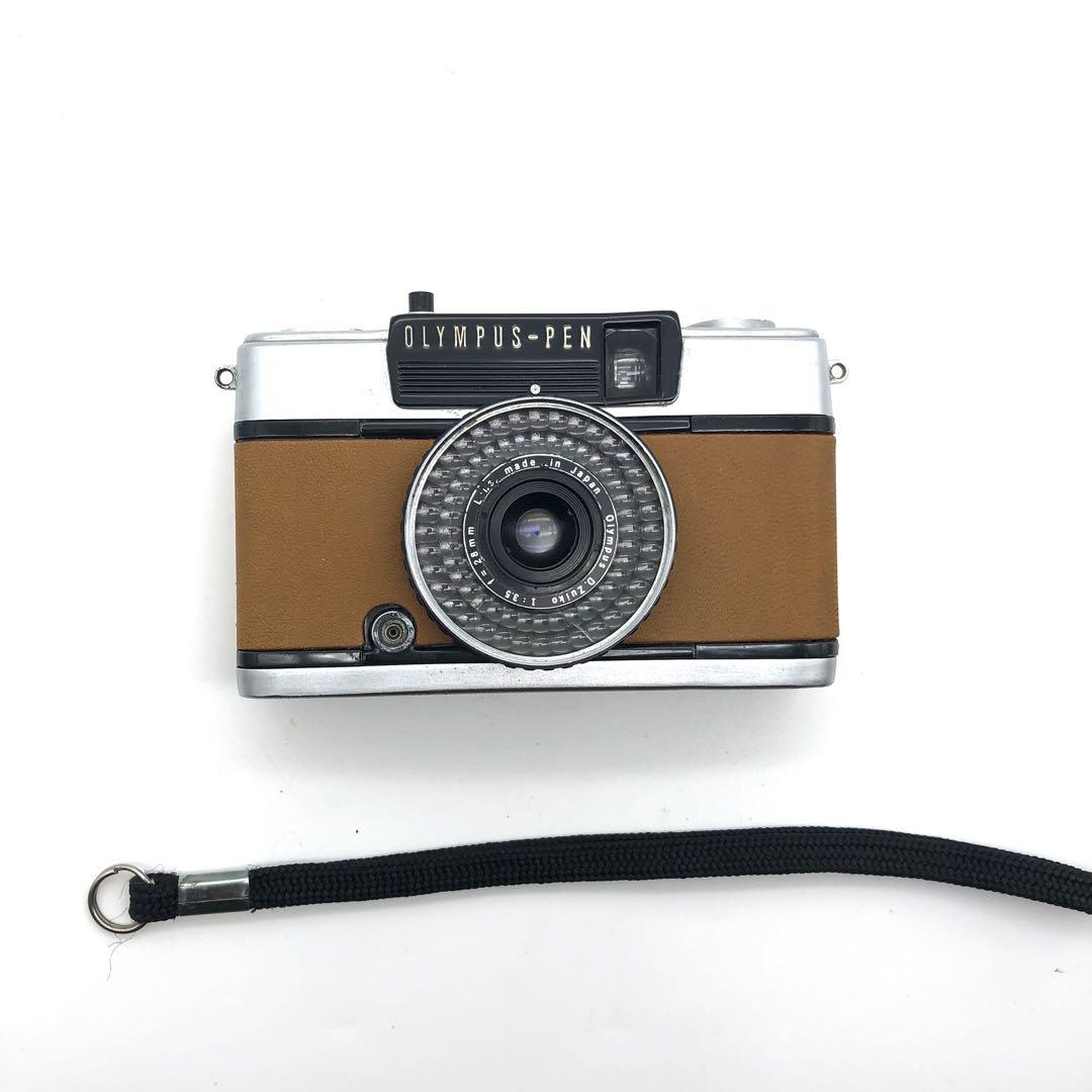 通販割引クーポン 【整備済・完動品】 OLYMPUS PEN EE-3 茶色 カメラ