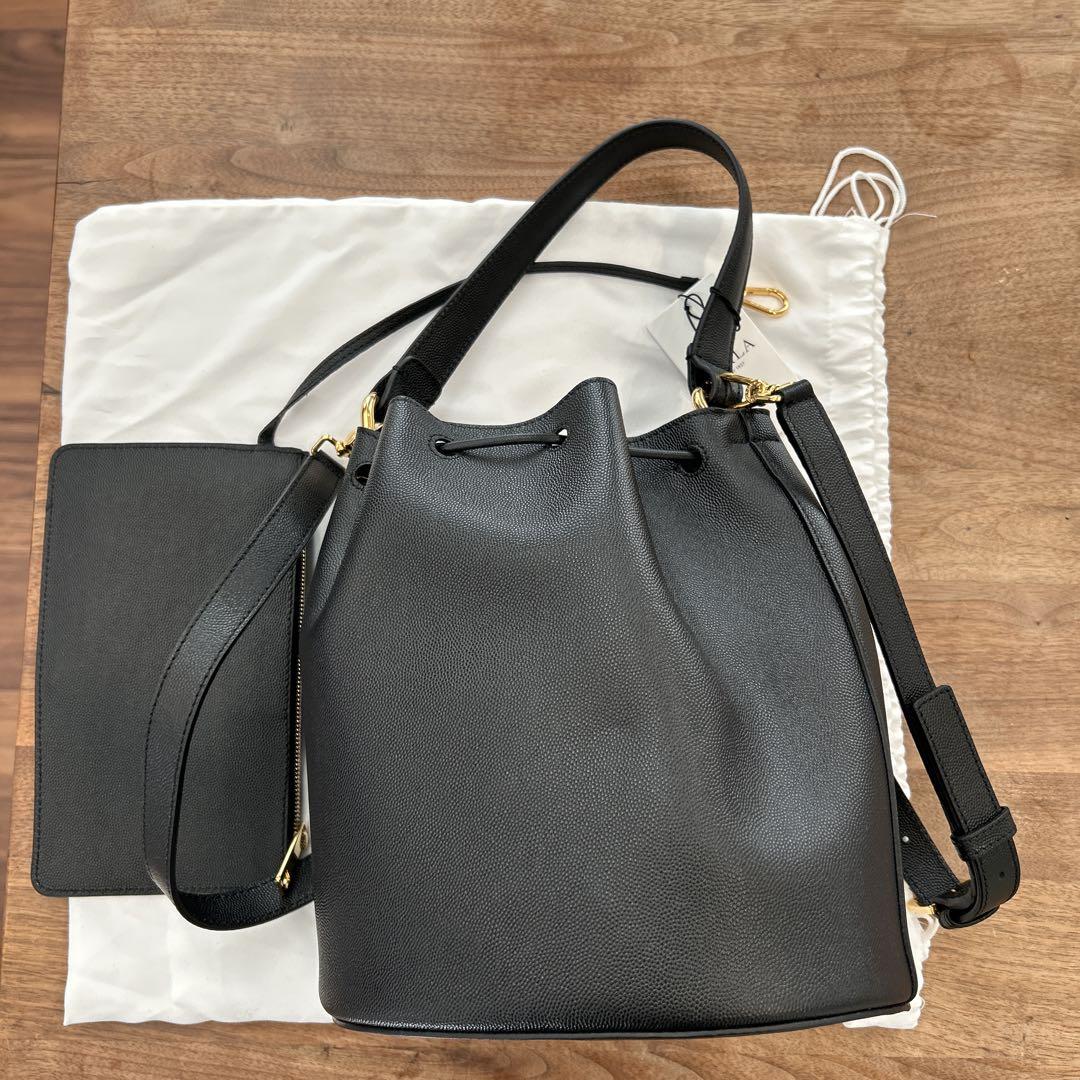 FURLA バケツバッグ ブラック ポーチ付き レディース