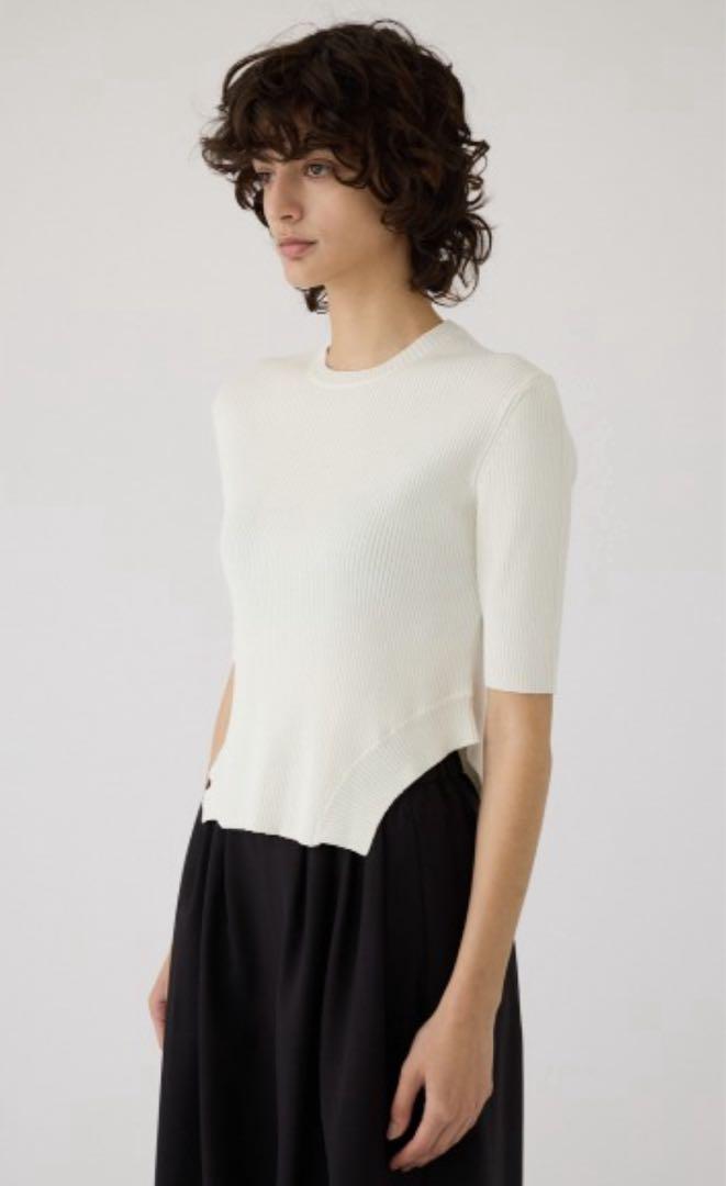 Round hem knit tops ラウンドヘムニットトップス