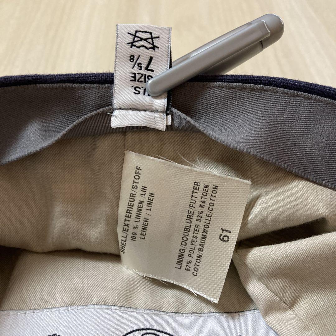 Lock & Co. HATTERSリネンキャップXLネイビー