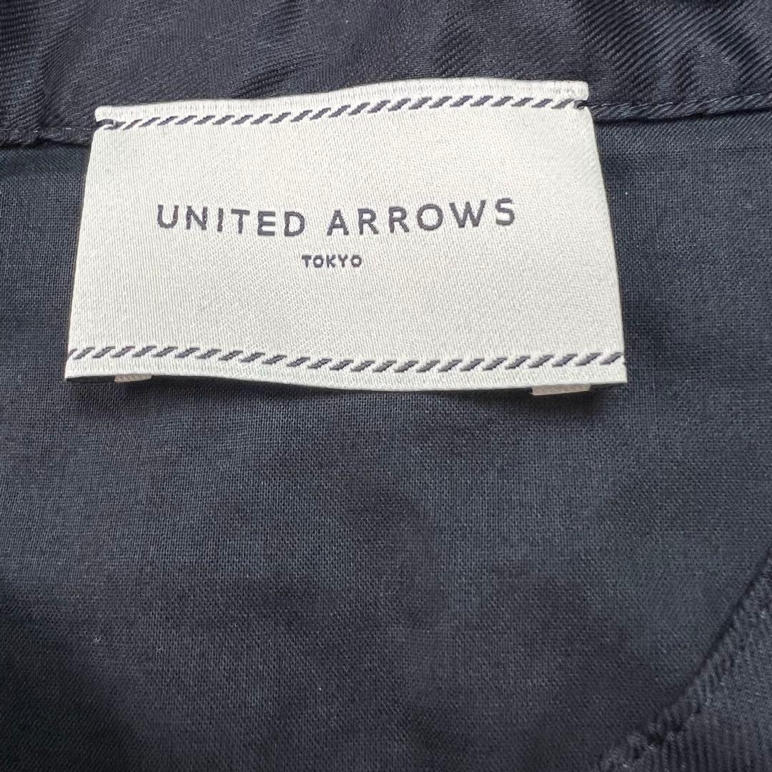 極美品♡ユナイテッドアローズ CVネックシャツワンピース ベルトリボン 黒 38 極美品♡ユナイテッドアローズ CVネックシャツワンピース ベルトリボン 黒 38