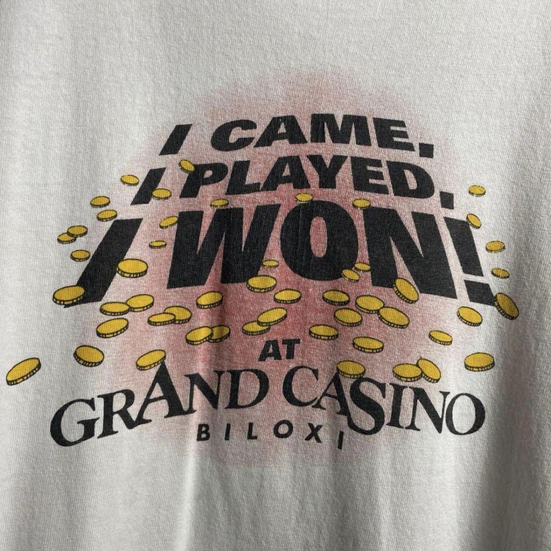 USA 90s 00s ヴィンテージ Tシャツ 白Tee アメリカ 欲 D277