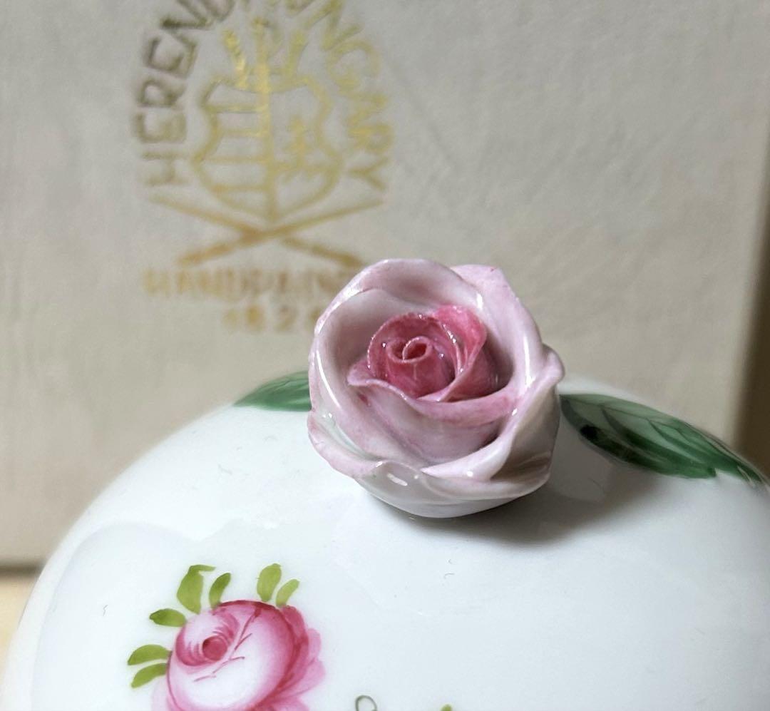 Herend ヘレンド　ウィーンの薔薇 ピンク　ボンボニエール　※未使用保管品