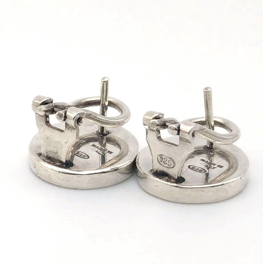 【海外限定】 希少 グッチ GUCCI Gマーク オニキス シルバー 925 ピアス アクセサリー