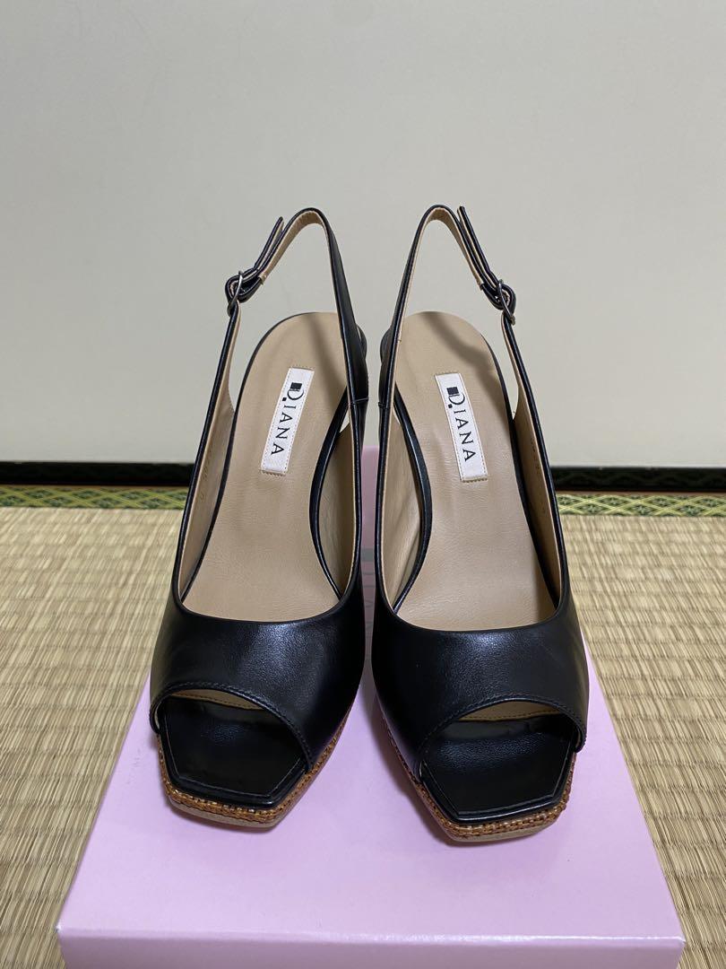 ♡ほぼ新品未使用♡DIANA ブラック サンダル オープントゥ パンプス
