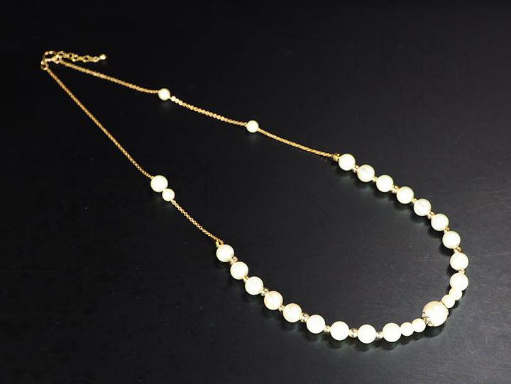 パール ゴールド ネックレス フォーマル ガーリー 14K アクセサリー