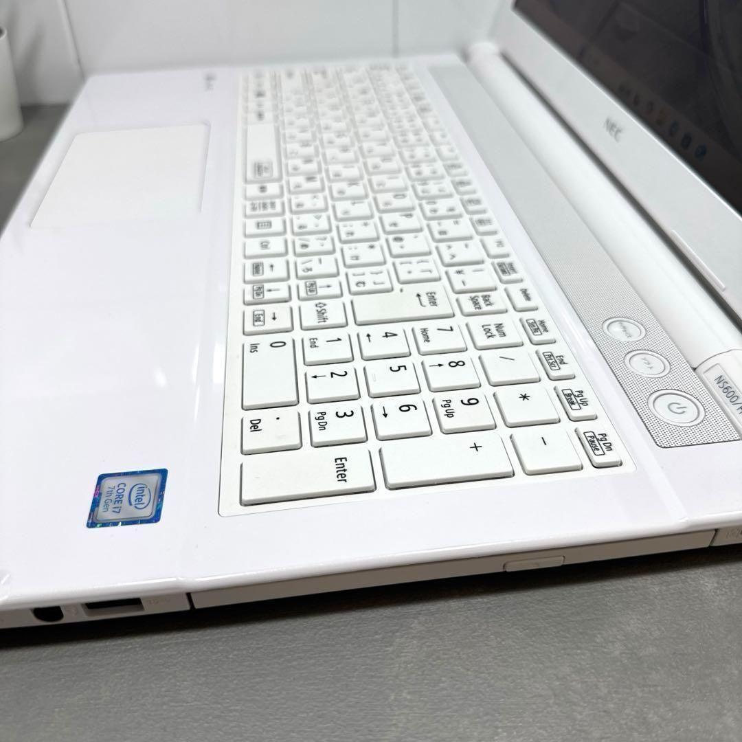 【大人気】NECエクストラホワイト☘7世代corei7☘新品SSD512GB 【大人気】NECエクストラホワイト☘7世代corei7☘新品SSD512GB