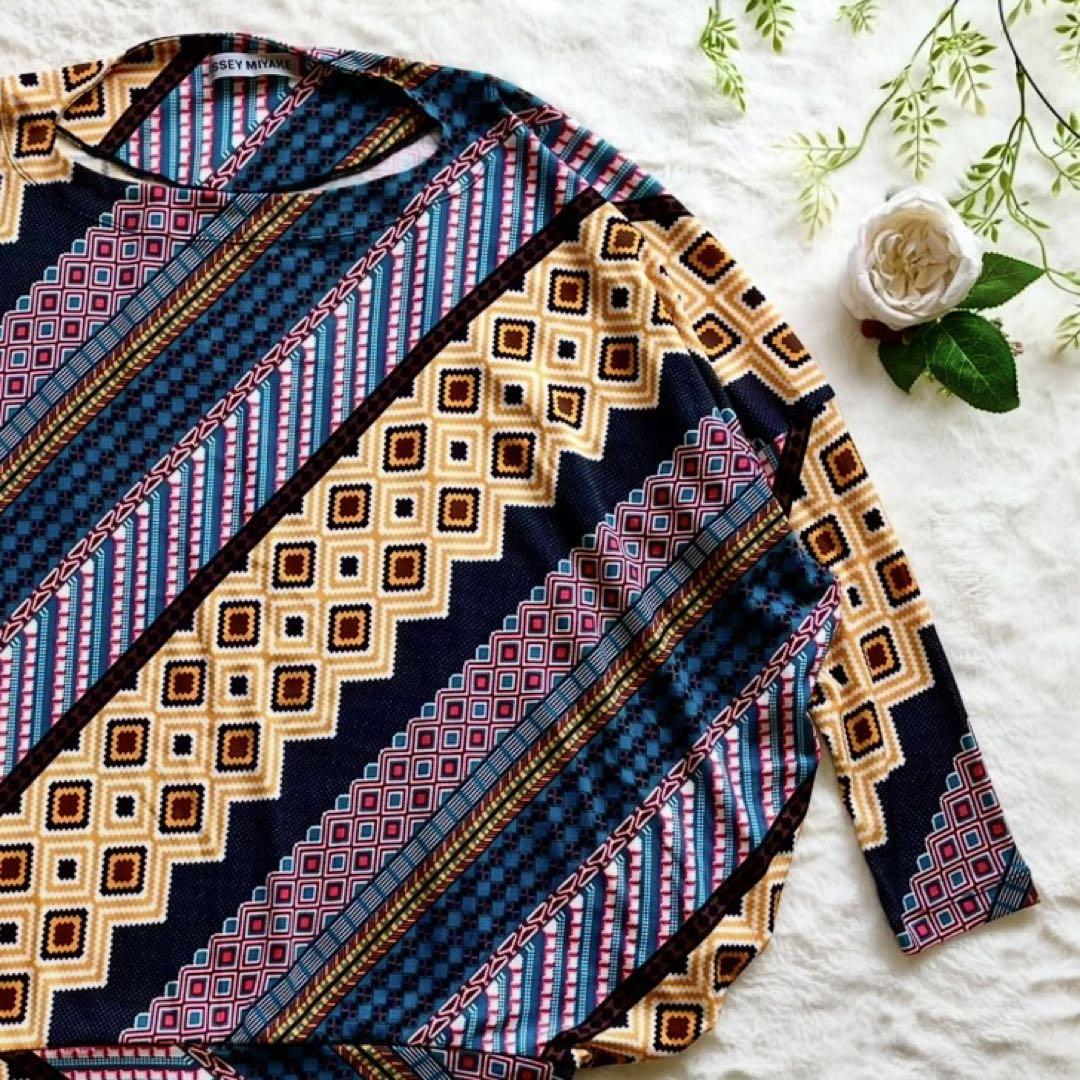 美品✨イッセイミヤケISSEY MIYAKE ジオメトリック変形チュニック L
