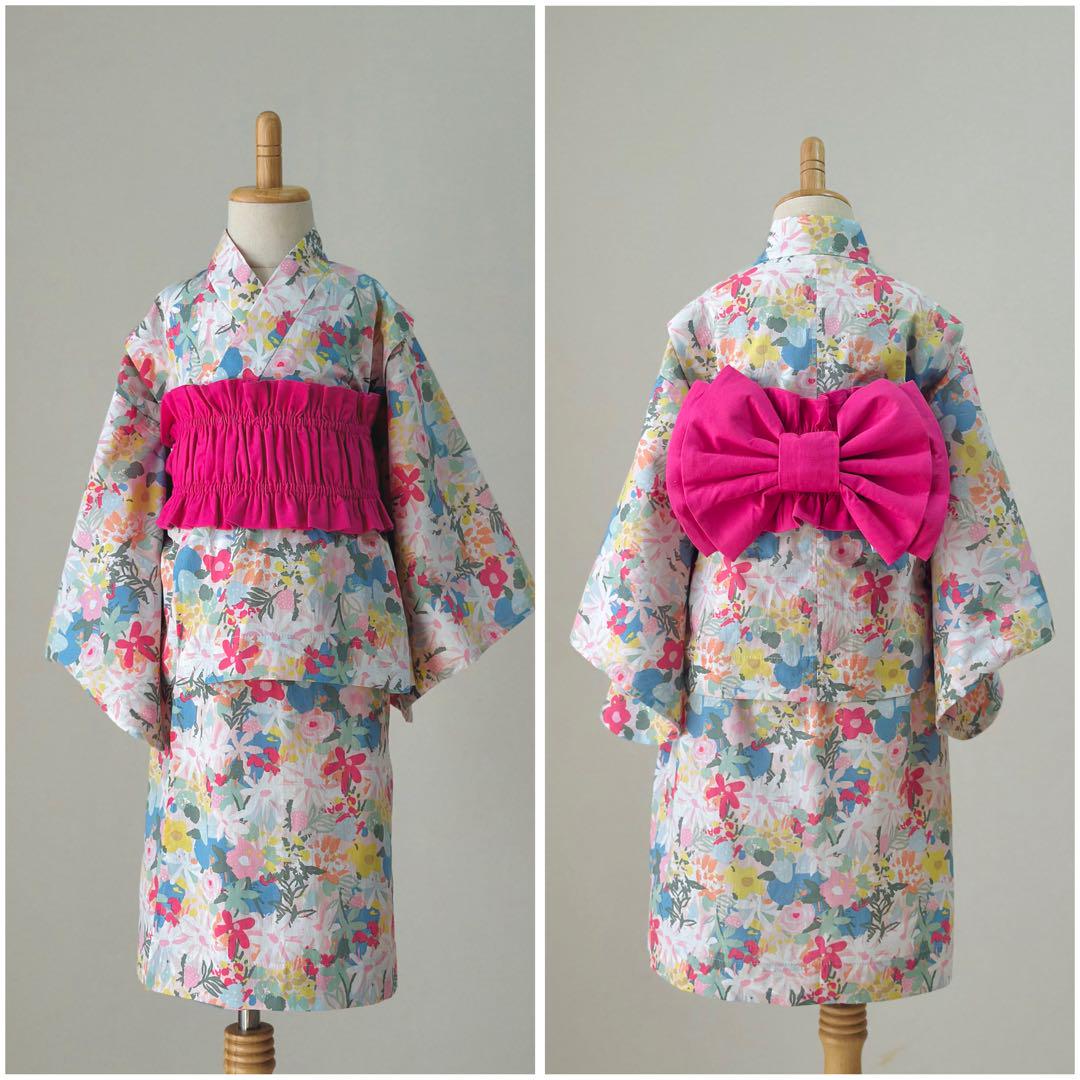 No.YU2501 ハンドメイド女の子2WAY浴衣ワンピース（サンドレスタイプ）