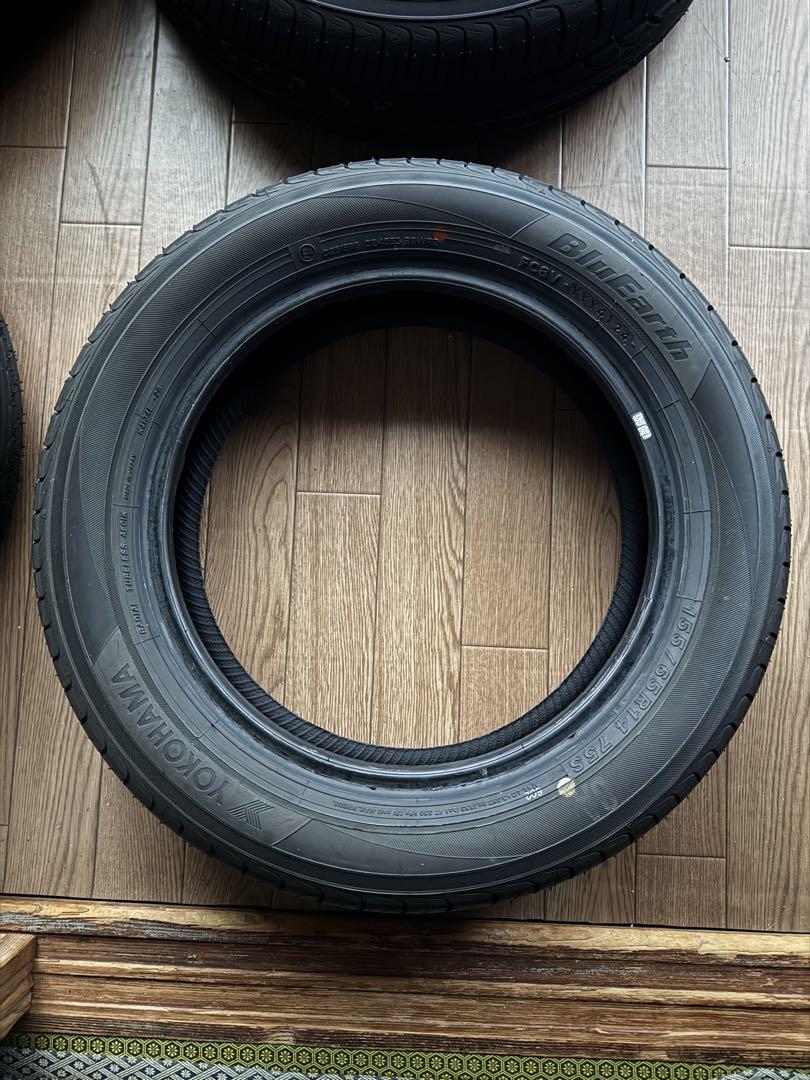 YOKOHAMA 155/65r14 ブルーアース 現行NBOX新車外しタイヤ