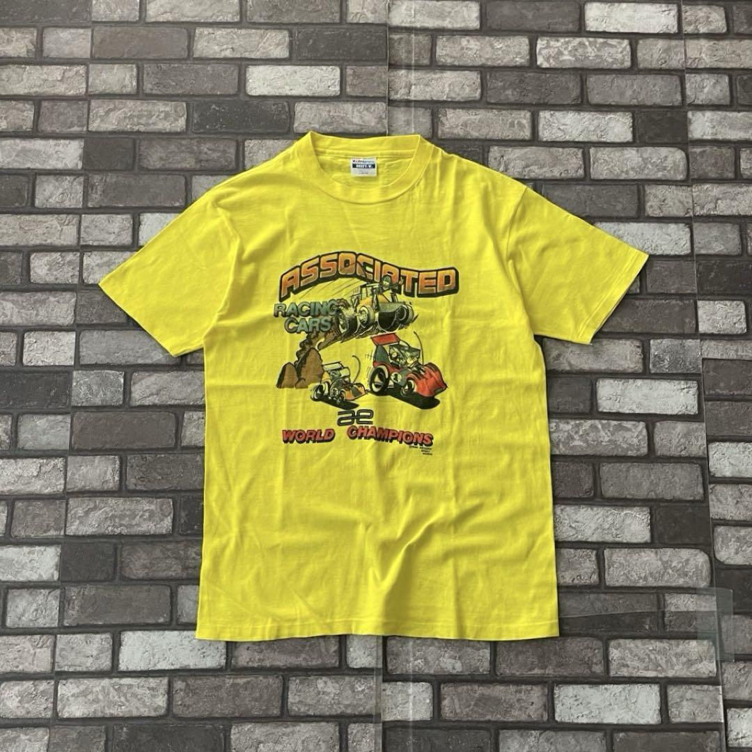 usa 80's hanes associated tee yellow