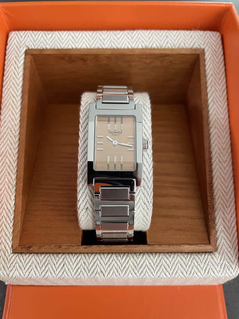 充実の品 タンデム エルメス 電池交換済】 クォーツ オレンジ TA1.210 時計