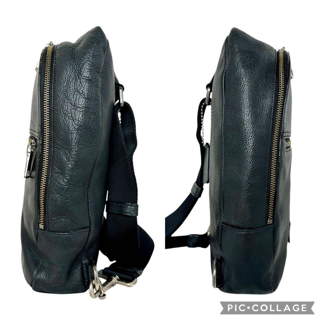 【美品】コーチ　COACH レザー　ボディバッグ　ブラック