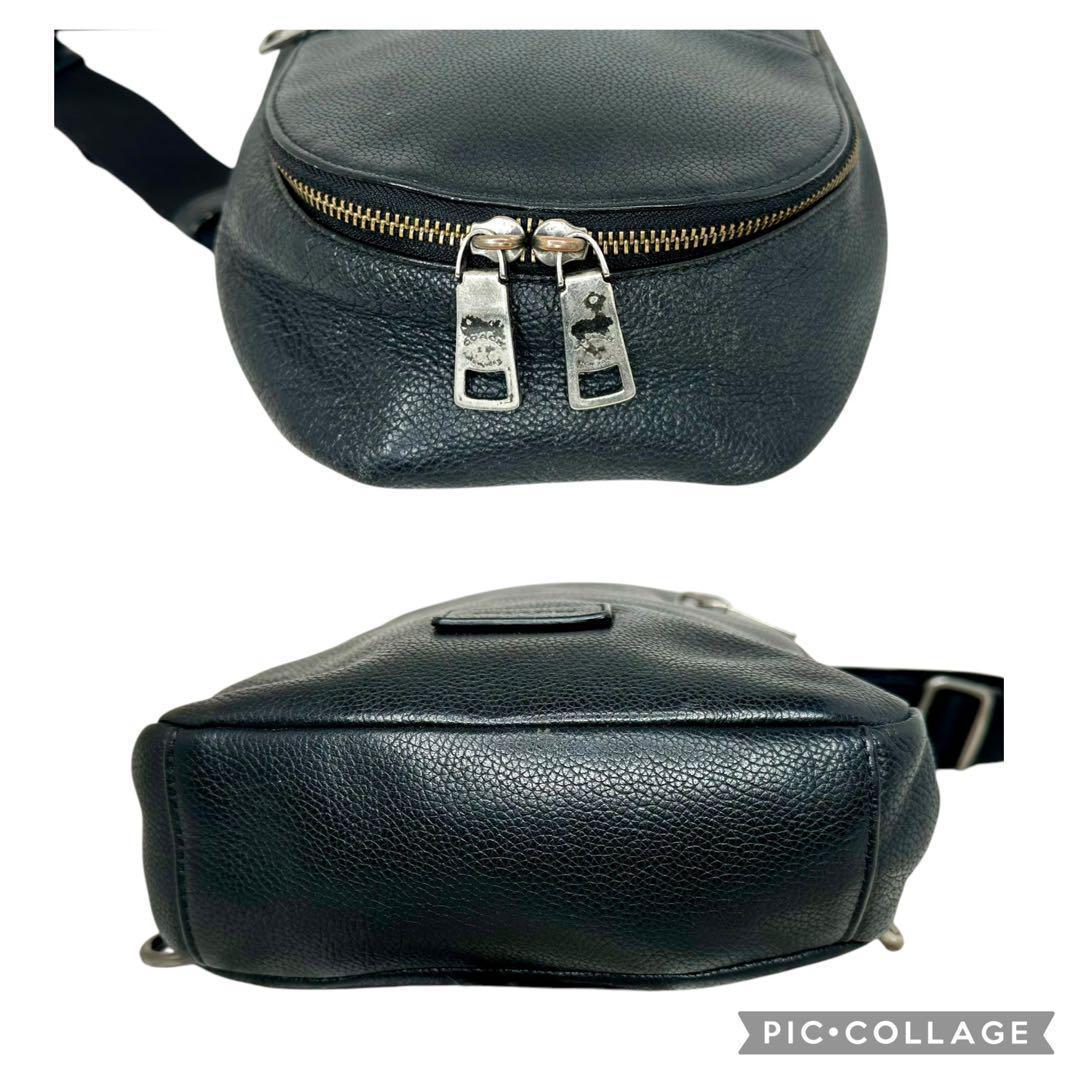 【美品】コーチ　COACH レザー　ボディバッグ　ブラック