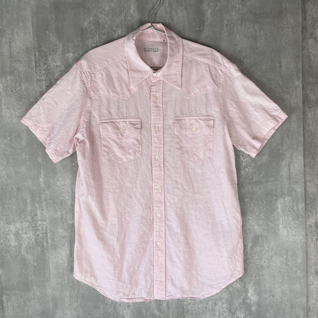【国産】BARNEYS NEW YORK ピンク 半袖シャツ ビンテージ