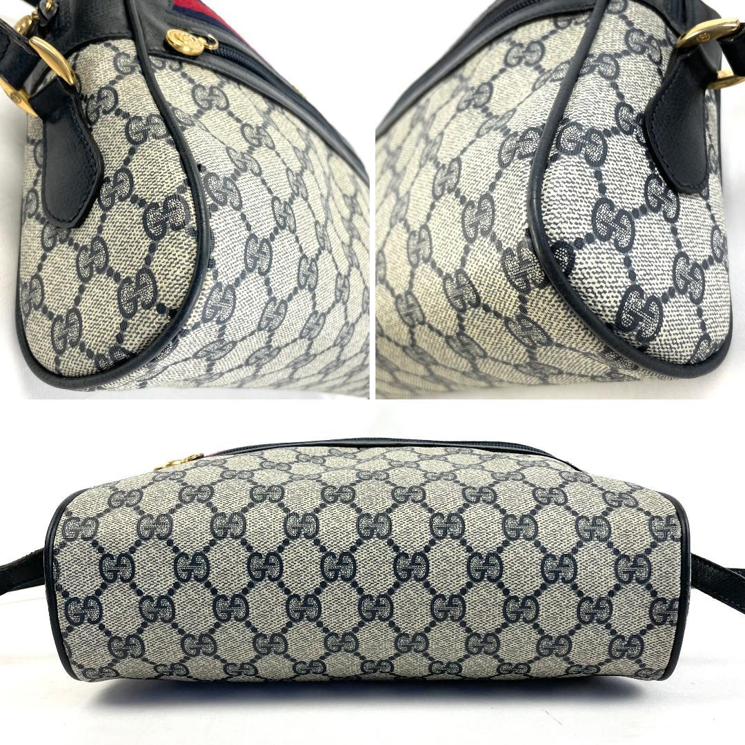 人気2022 極美品 ネイビー シェリーライン WKR59-m30471862765 GUCCIオールドグッチ ショルダーバッグ 新作HOT