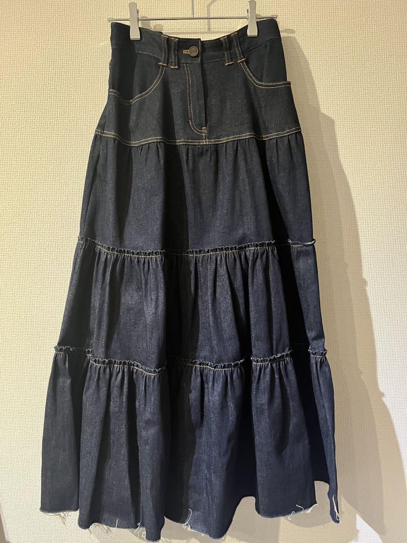 最終値下げ】Ameri Vintage DENIM TIERED SKIRT - メルカリ