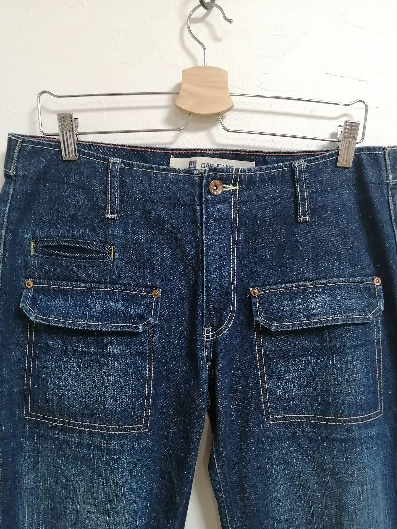 90s OLD GAP デニムブッシュパンツ　カーゴワーク