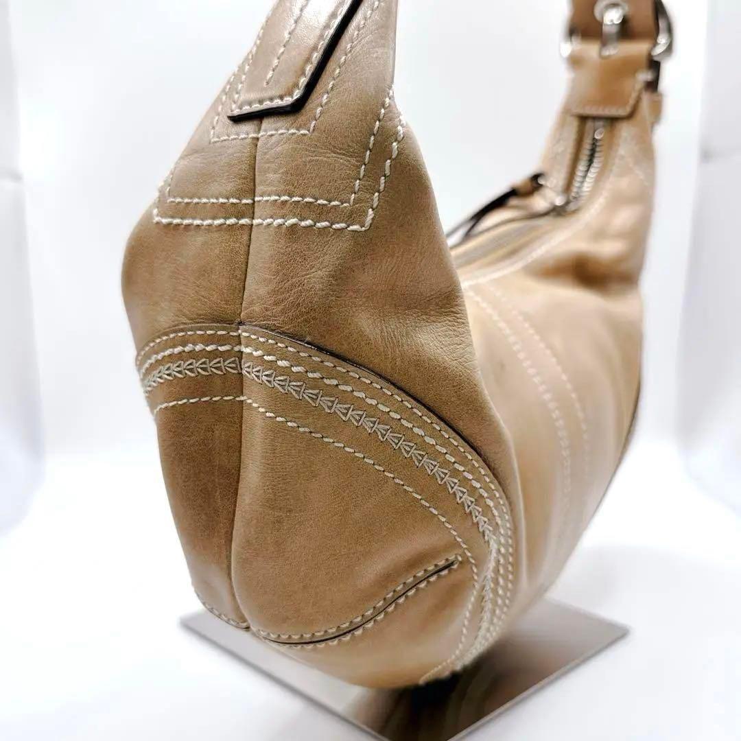 COACH コーチ ハーフムーン ワンショルダーバッグ レザー ブラウン y2k COACH コーチ ハーフムーン ワンショルダーバッグ レザー ブラウン y2k