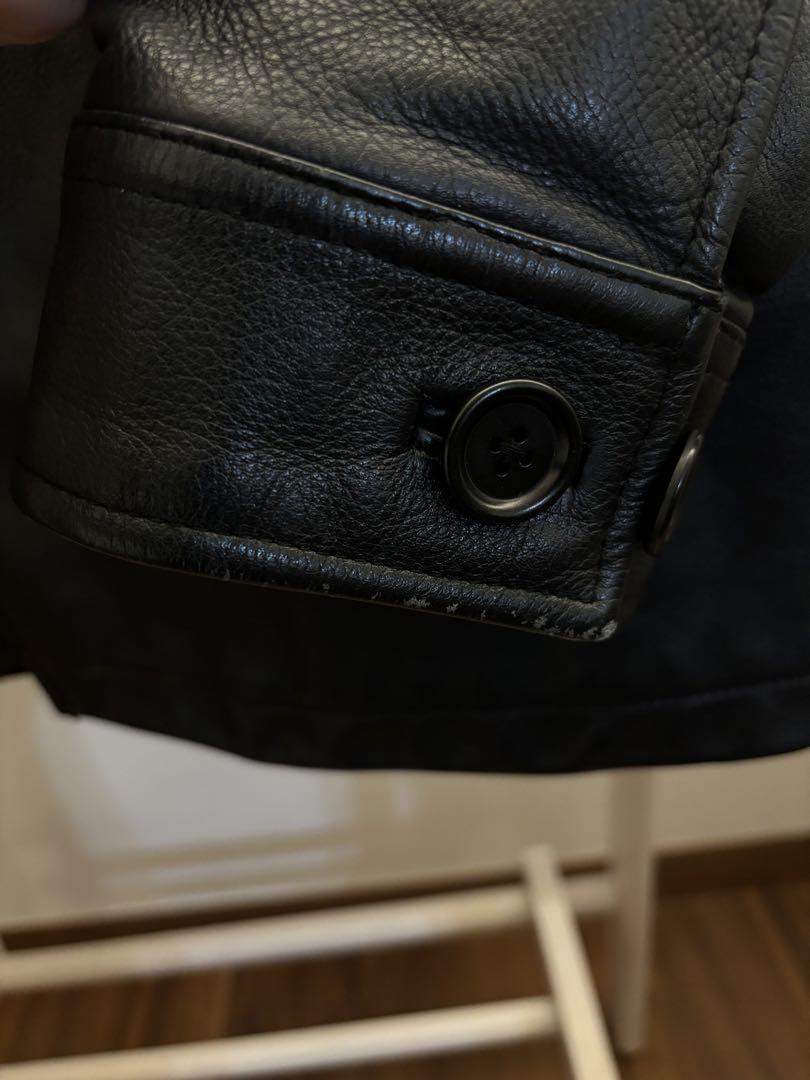 希少Sサイズ 野村訓市様モデル OLD GAP レザー カーコート 90s