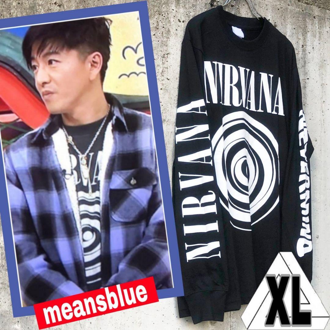 XL長袖T nirvana nevermind ×サークル Tシャツ