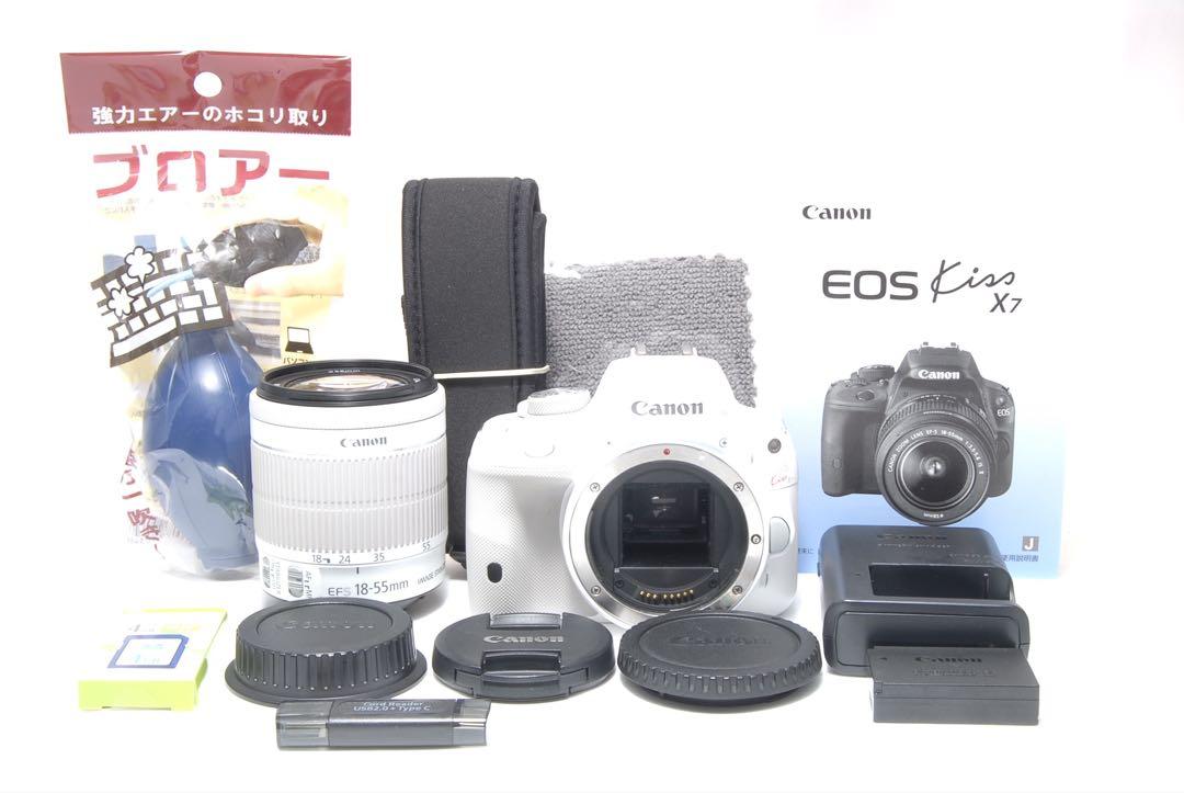 美品✨大人気カラー Canon kiss X7 レンズキット スマホに転送 ♪