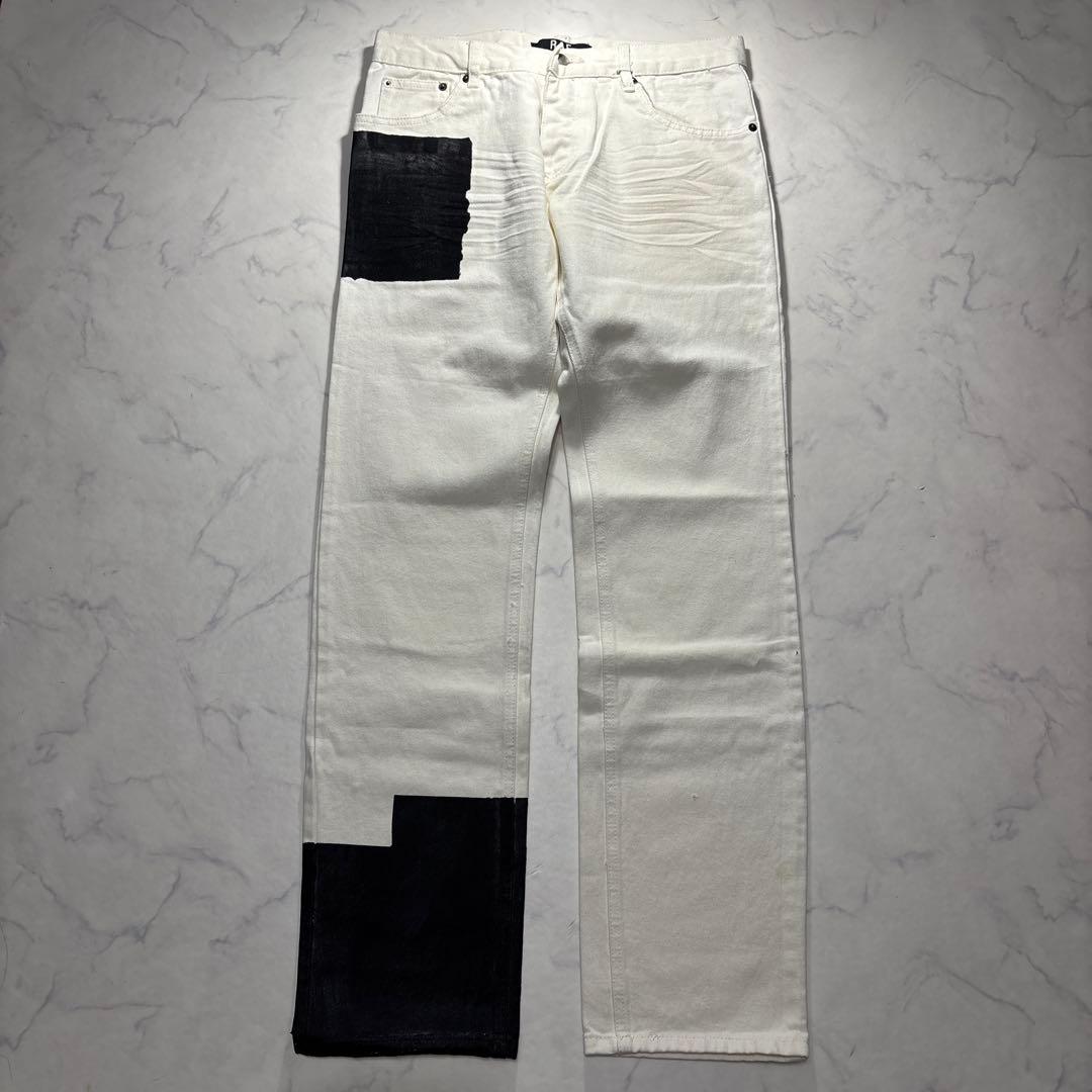 00s RAF by RAF SIMONS painted denimM・RAF by RAF SIMONS