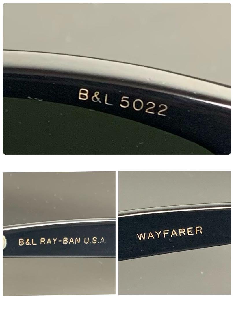 【希少美品】B&L WAYFARER USA 5022 ヴィンテージ　エボニー