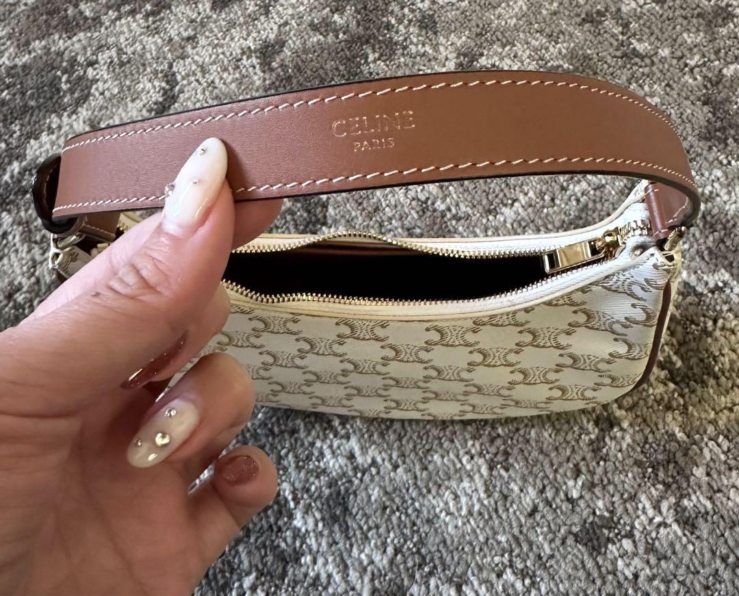 CELINE セリーヌ トリオンフキャンバス AVAバッグ ホワイト セリーヌ】アヴァ バッグ コピー トリオンフキャンバス