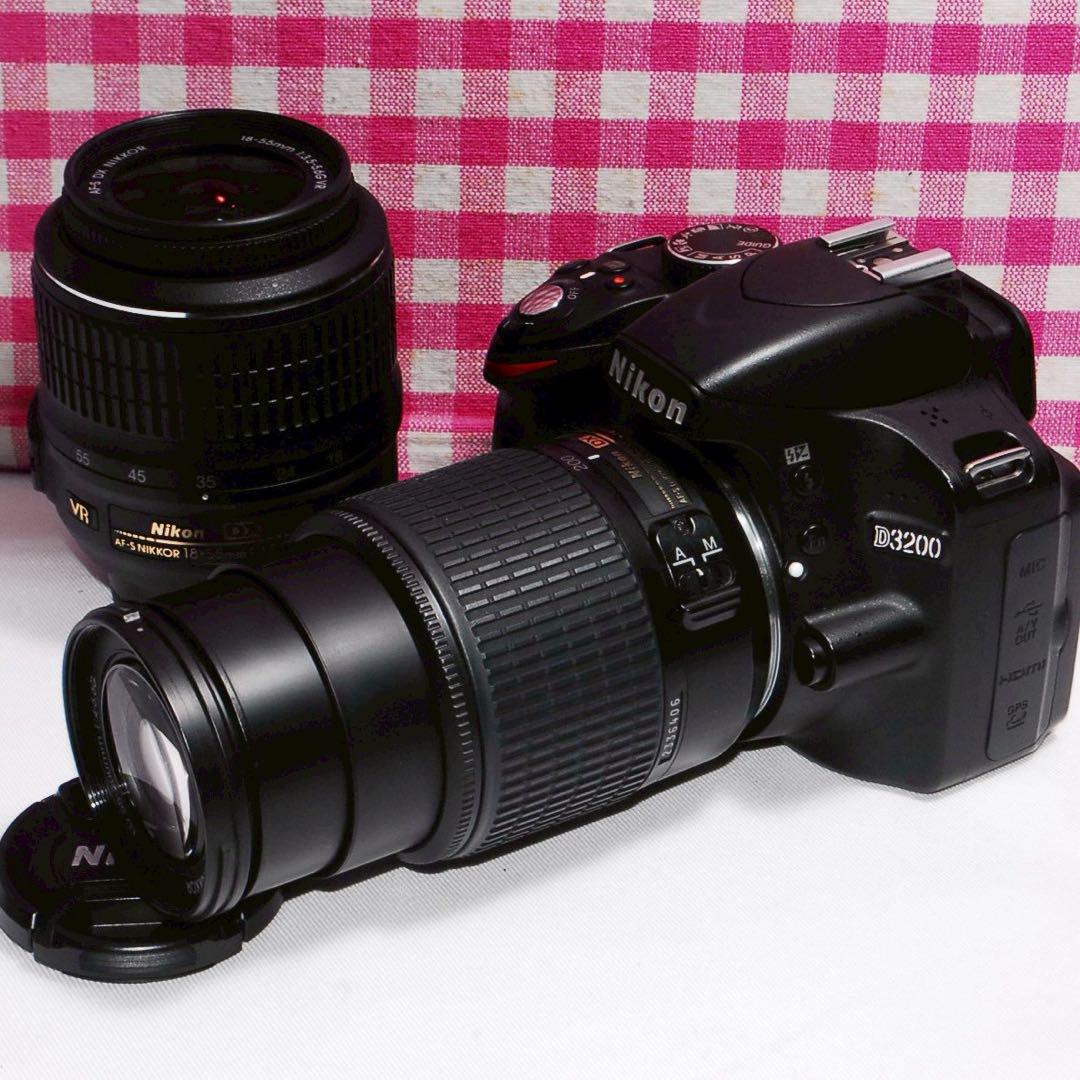 ☆遠くの撮影もバッチリ☆Nikon D3200 一眼レフカメラ ☆遠くの撮影もバッチリ☆Nikon D3200 一眼レフカメラ - メルカリ