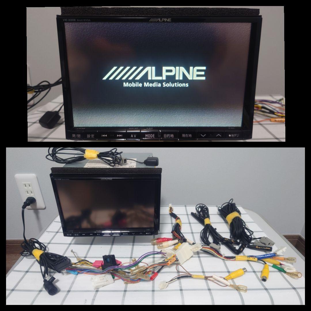 アルパイン VIE-X008 8インチ ナビ TV DVD Bluetoothやや傷や汚れあり