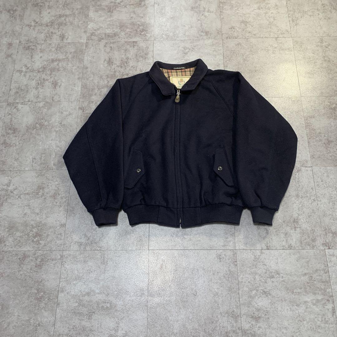 90s cashmere wool short Harrington jkt