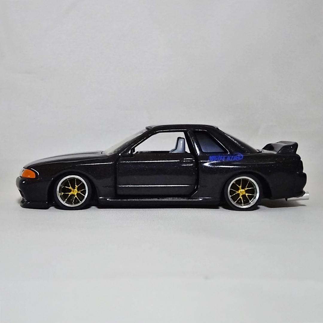 トミカサイズミニカー　レクサス　LS500 アルミ深リムホイール　左ハンドル ドリームトミカ 頭文字D スカイライン GT-R ⭐️改⭐️深リム
