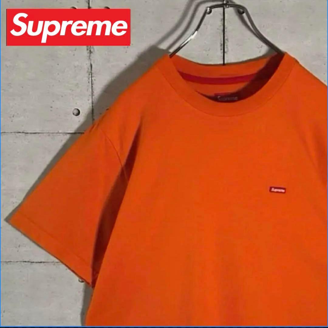 【定番モデル】シュプリーム☆スモールボックスロゴ オレンジ Tシャツ Мサイズ