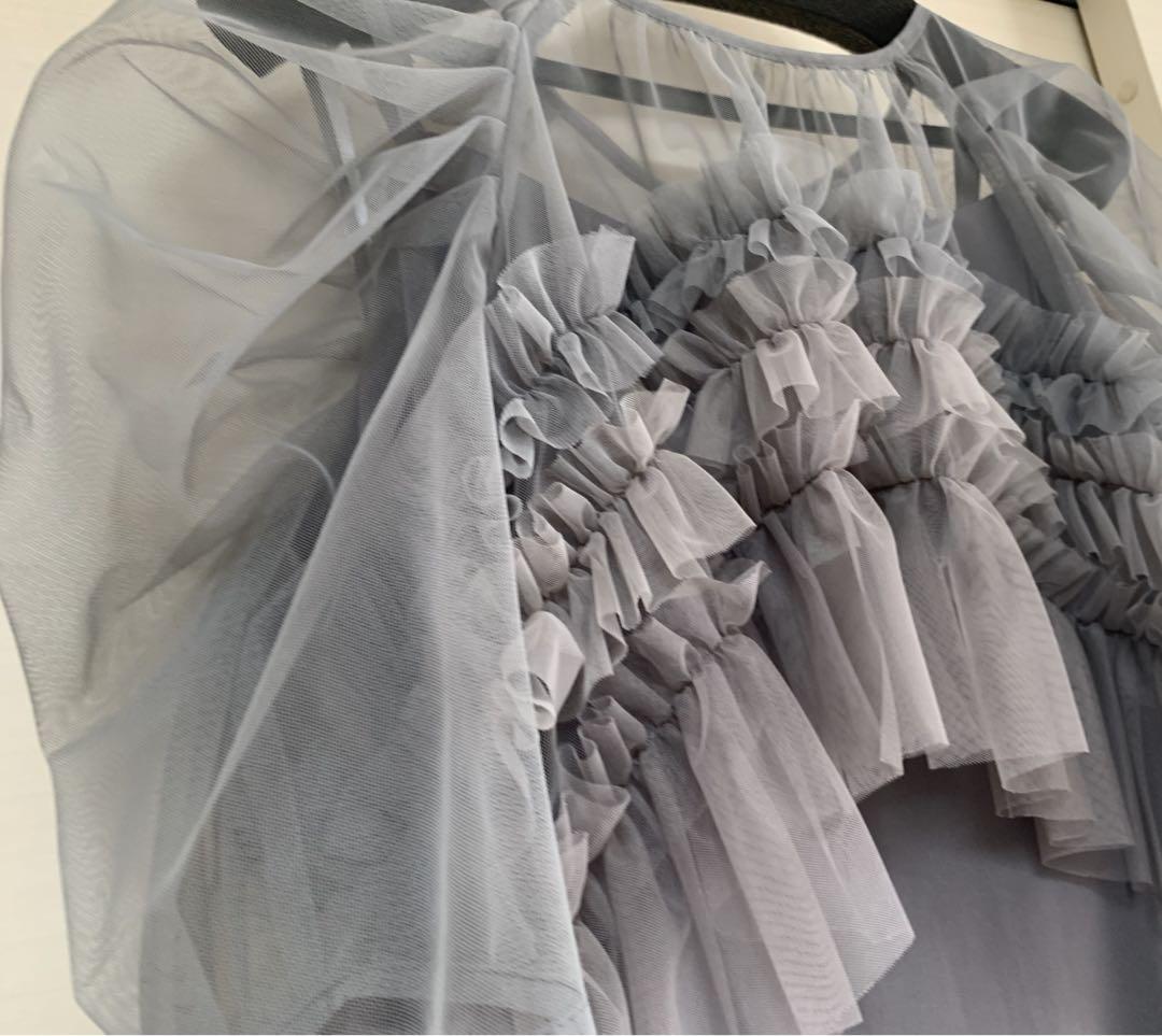LE'RURE  リルアー　Ruffle tulle airy ドレス　お呼ばれ