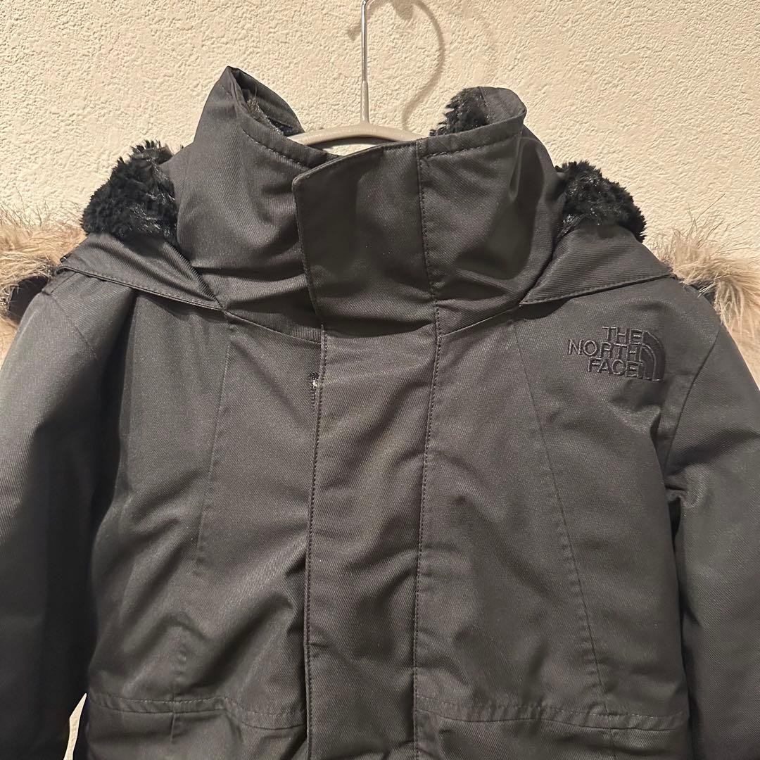 ノースフェイス ファー付 ロングダウンコート キッズ110 ブラック 550FP ノースフェイス ファー付 ロングダウンコート キッズ110 ブラック 550FP