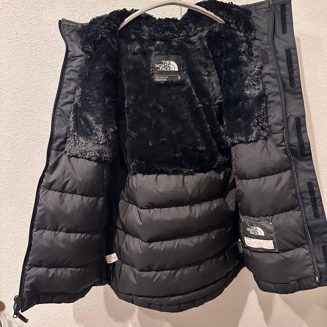 ノースフェイス ファー付 ロングダウンコート キッズ110 ブラック 550FP ノースフェイス ファー付 ロングダウンコート キッズ110 ブラック 550FP