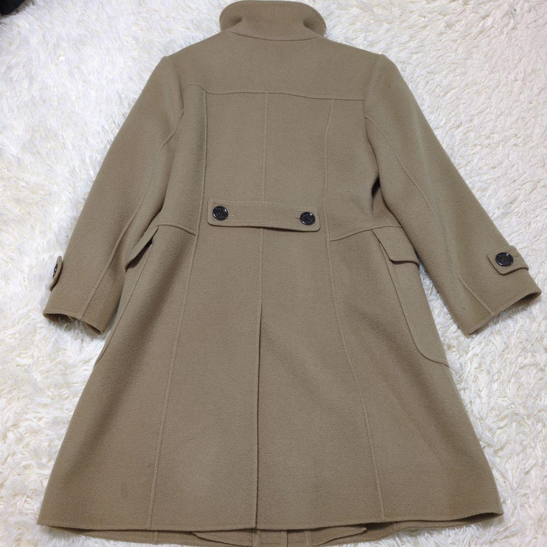 BURBERRY カシミヤ混 スタンドカラー ロングコート ノバチェック 38 BURBERRY カシミヤ混 スタンドカラー ロングコート ノバチェック 38