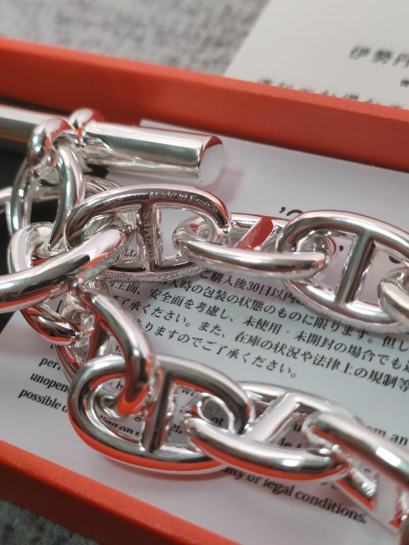 HERMES シェーヌダンクル ブレスレット GM13 シルバー