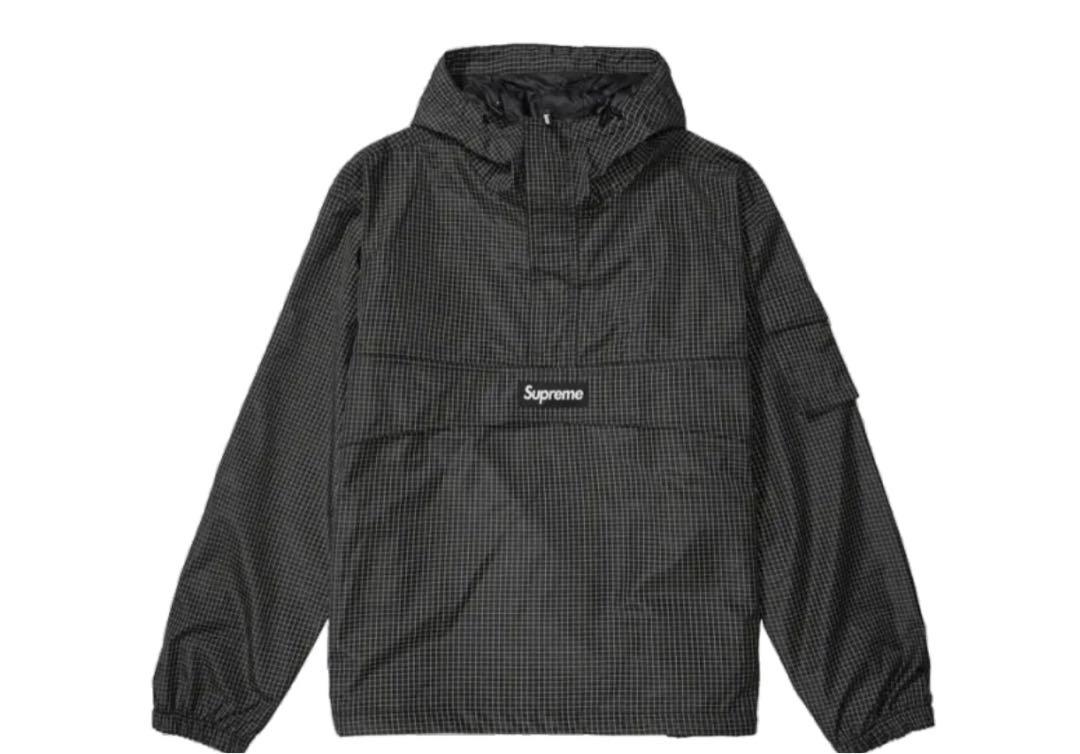 ジャケット・アウター Supreme Reflective Ripstop Anorak Black