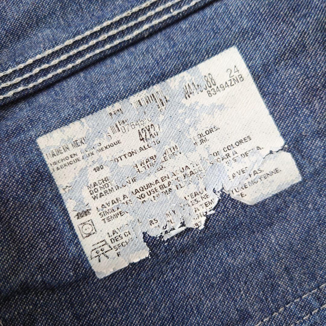 90s Dickies デニムオーバーオール/サロペット古着/実寸W40L31