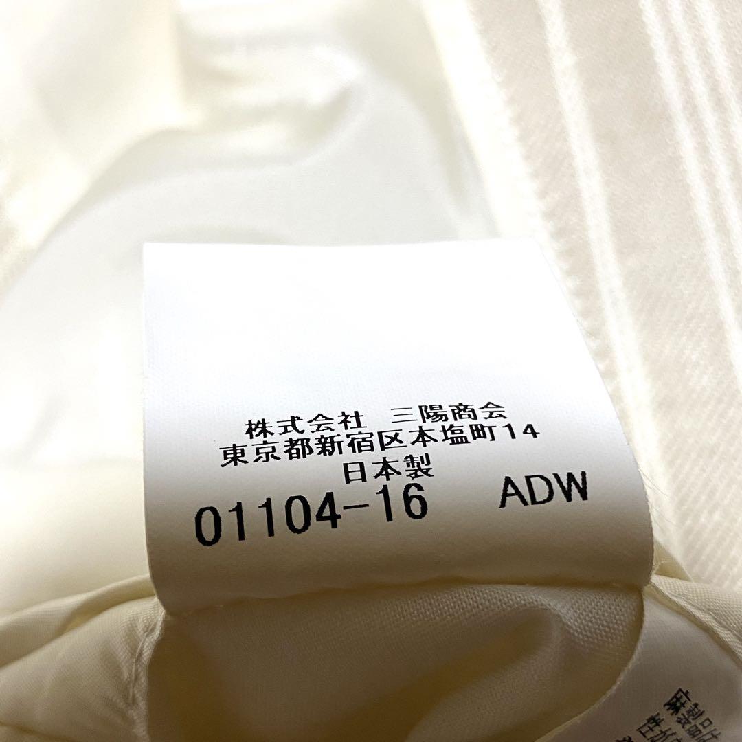 良品✨Burberry テーラード 麻 ストライプ ロゴ ホワイト M メンズ