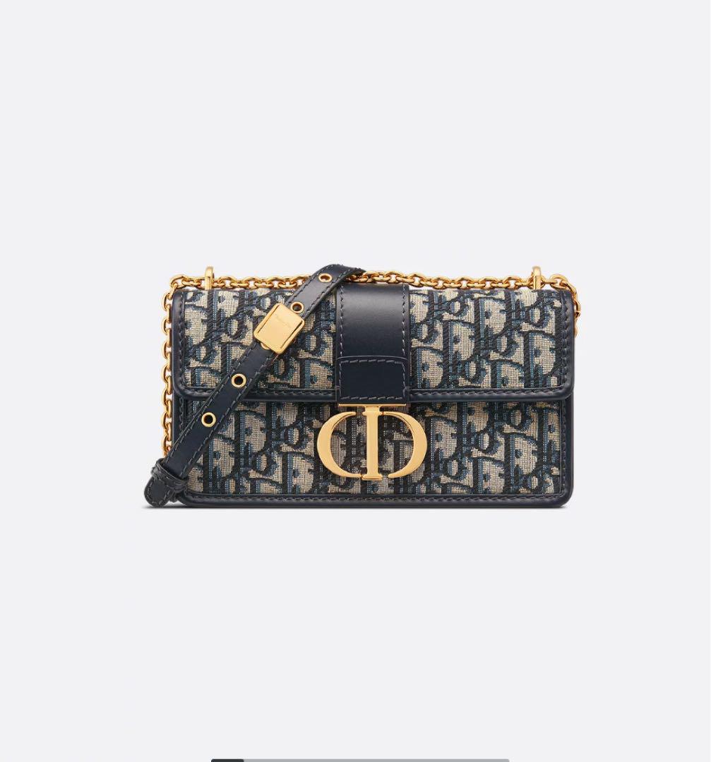 Christian Diorダブルジッパー ショルダーバッグ ネイビー/ベージュ Dior モノグラムショルダーバッグ 中型オンライン ストア