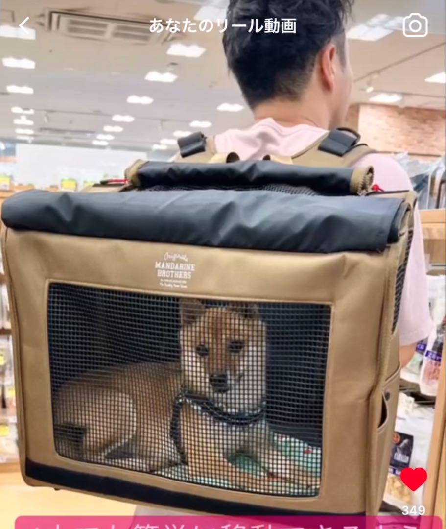 【マンダリンブラザーズ】犬用リュックLサイズ ブラウン