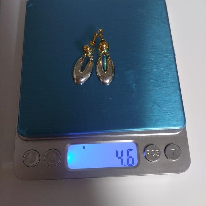 Pt900　K18◇イヤリング◇ コンビ 約4.6g ドロップ揺れるデザイン